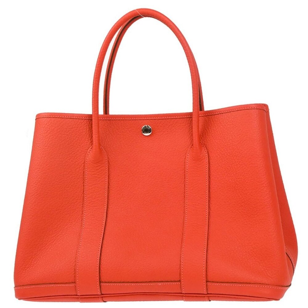 Hermes Rouge Pivoine Country Garden Party 36 PM Tote Bag VP□R 176731 - Picture 2 of 11